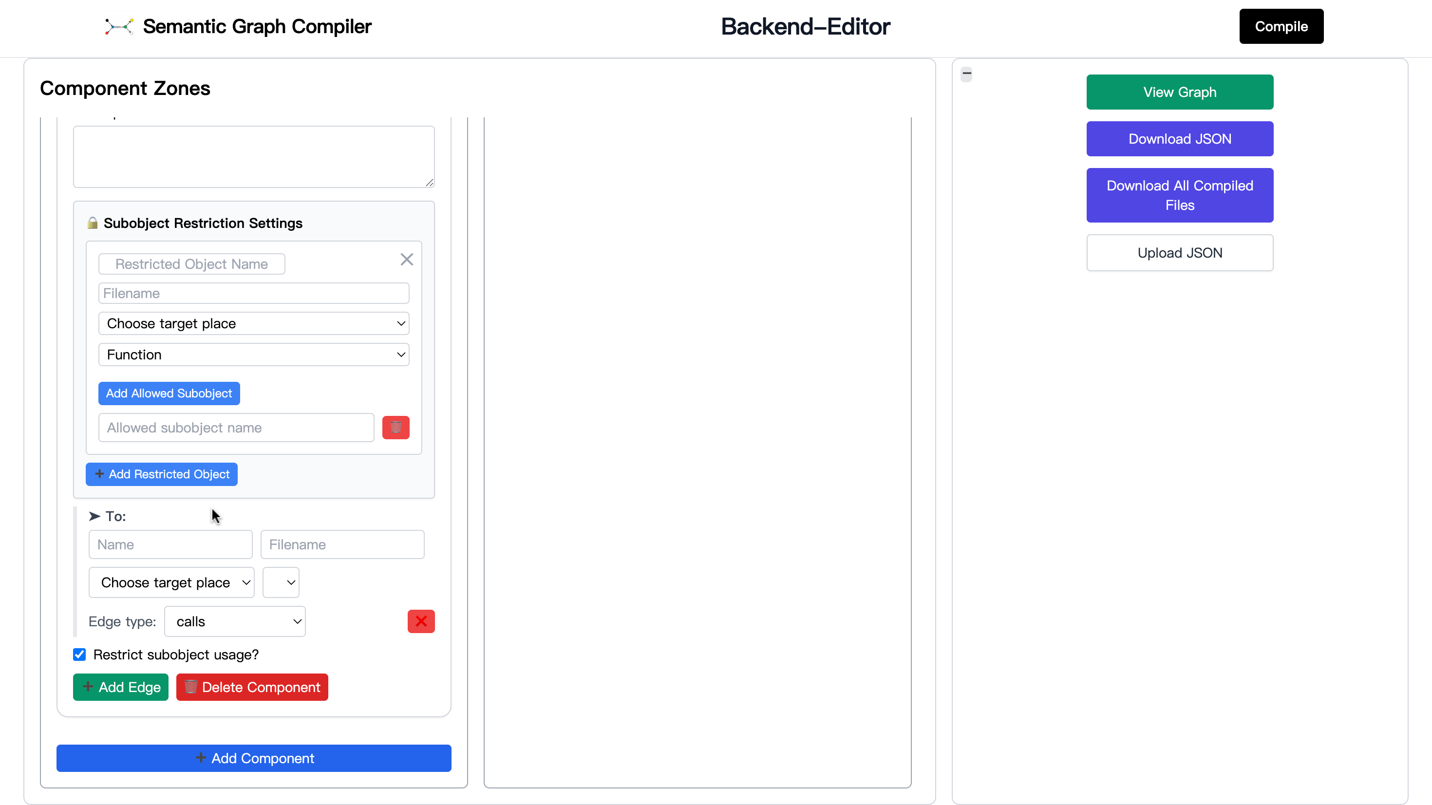 Editor right panel screenshot